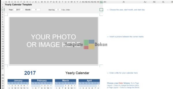 Yearly Photo Calendar